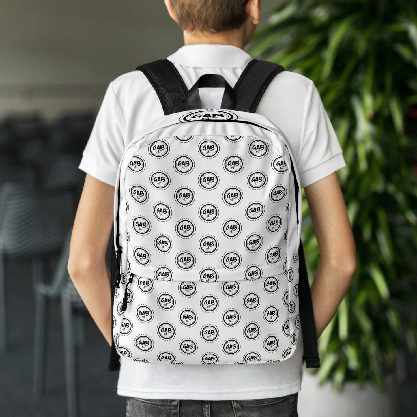 Multi Logo Print Backpack