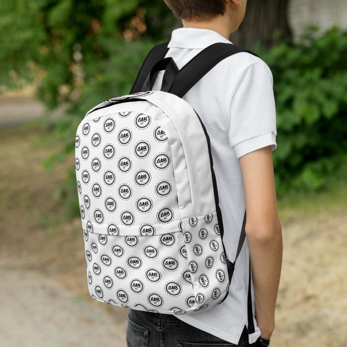 Multi Logo Print Backpack